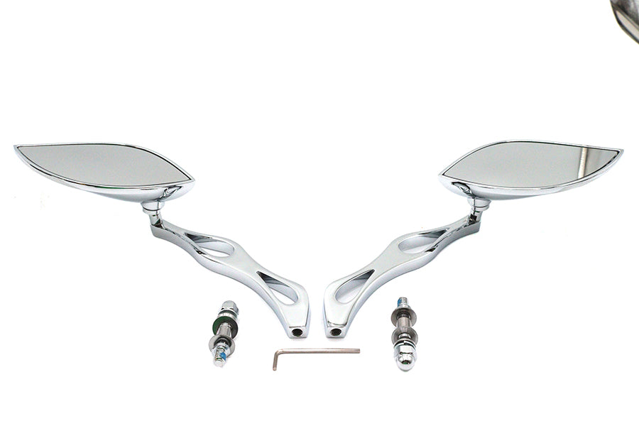 Baroque Mirror Set with Billet Teardrop Stems