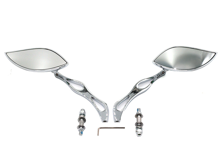 Baroque Mirror Set with Billet Teardrop Stems