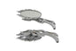 Fireball Mirror Set with Flame Stems Chrome