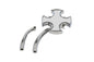 Rotar Mirror Chrome with Billet Curved Stem