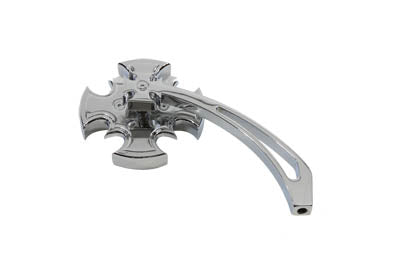 Chrome Rotar Style Mirror with Billet Stem