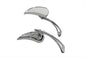 Chrome Billet Teardrop Mirror Set