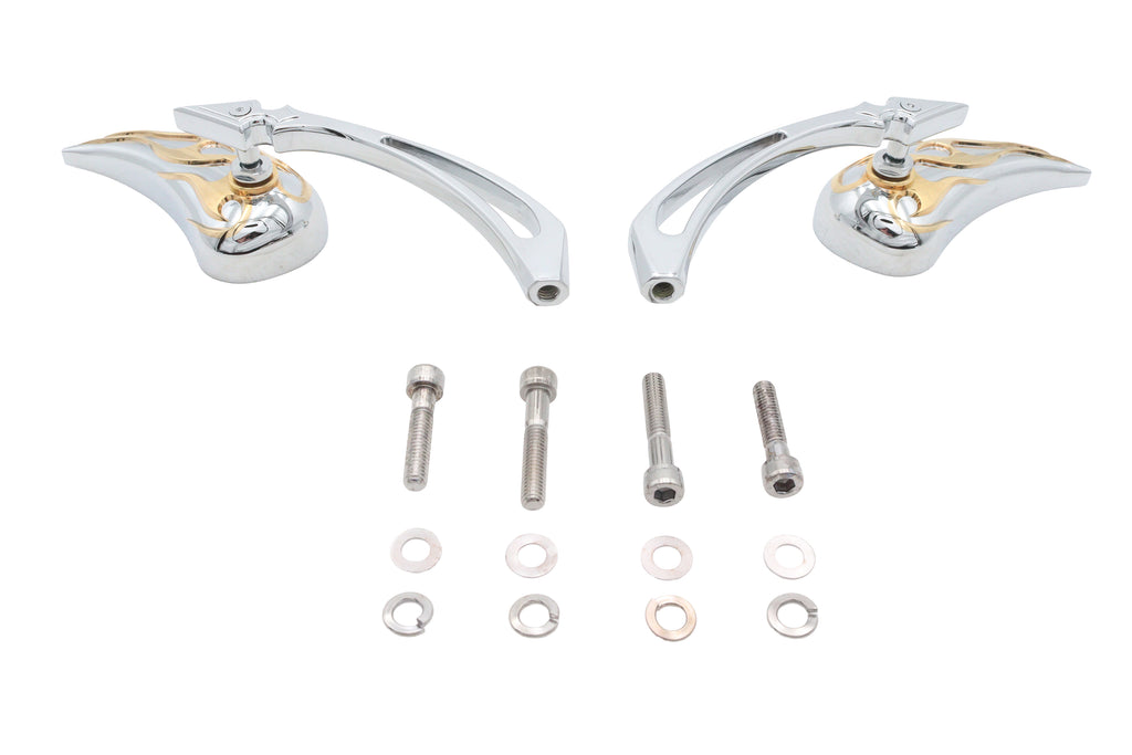 Chrome Billet Teardrop Mirror Set