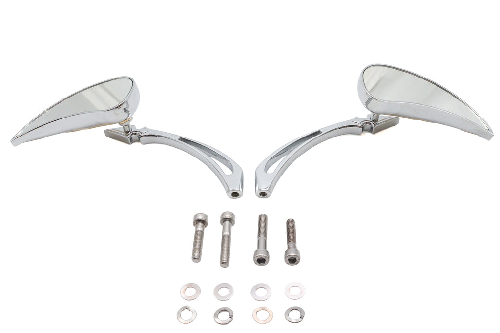 Chrome Billet Teardrop Mirror Set