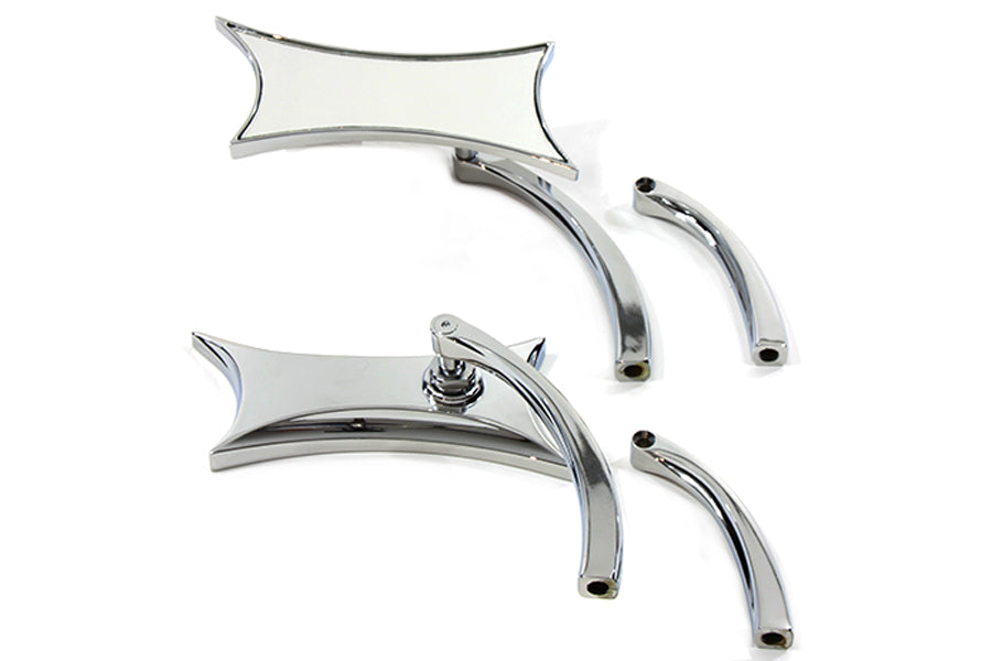 Oblique Mirror Set Billet Chrome