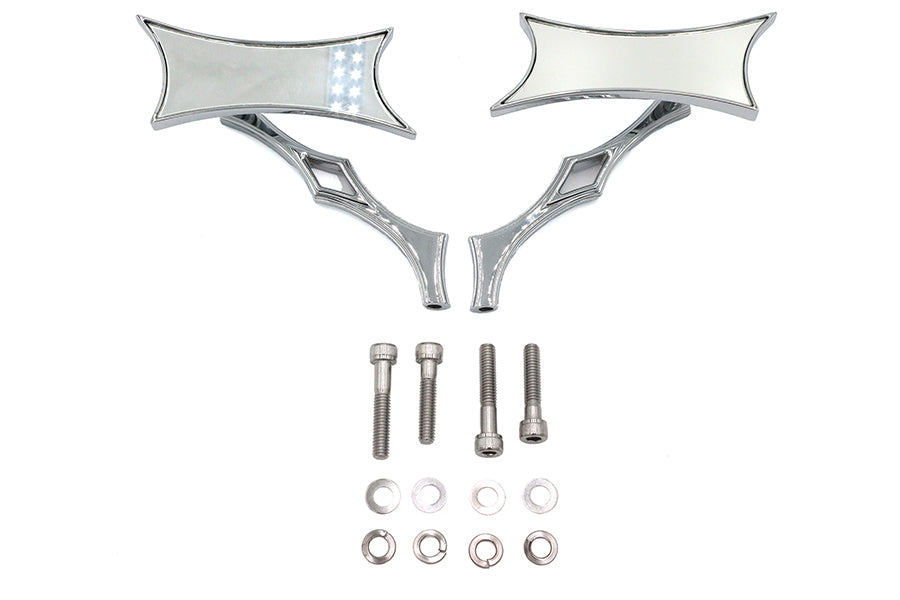 Oblique Mirror Set Billet Chrome