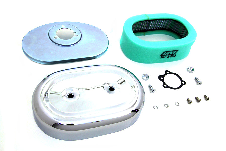 Chrome Oval Air Cleaner Assembly