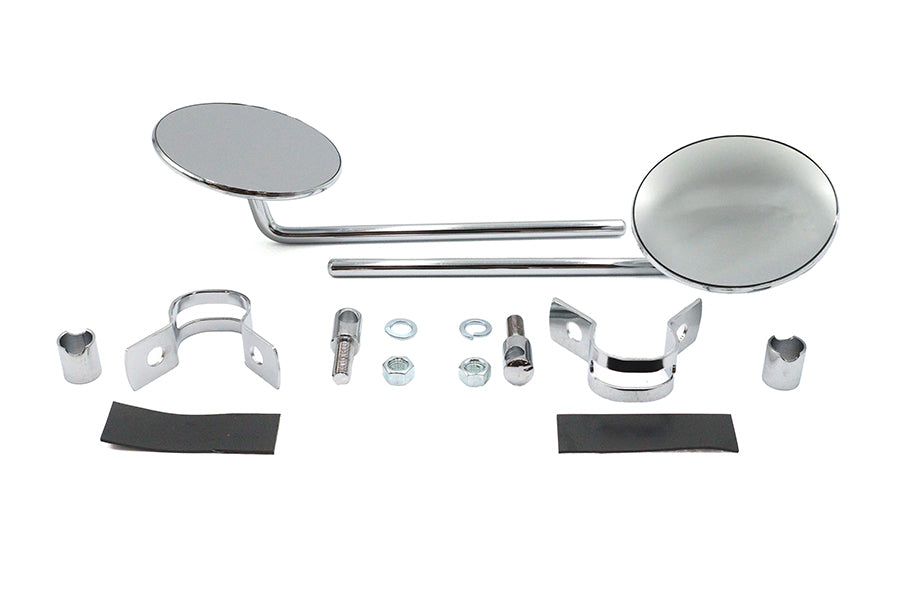 Round Mirror Set Chrome