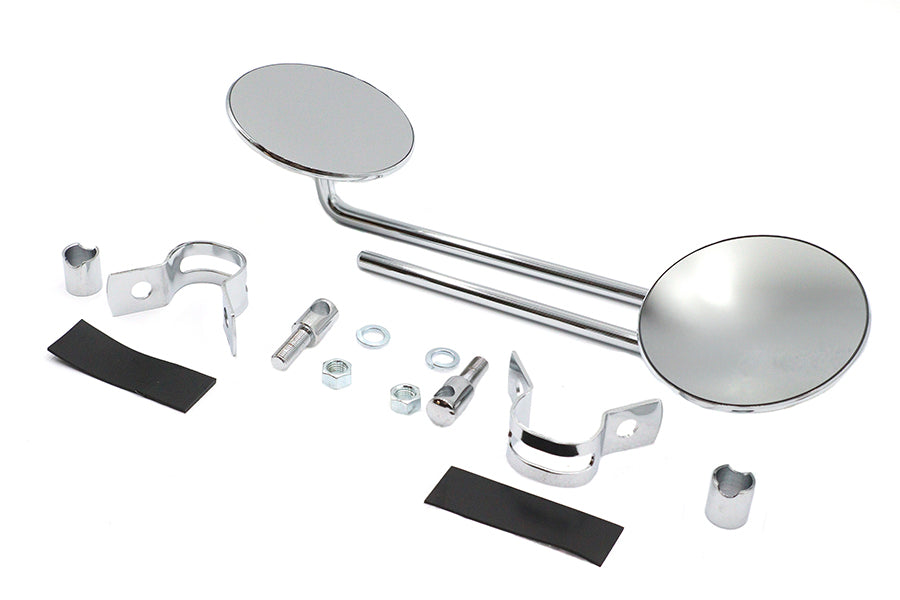Round Mirror Set Chrome