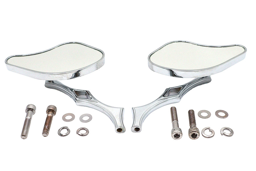 Pork Chop Mirror Set Billet