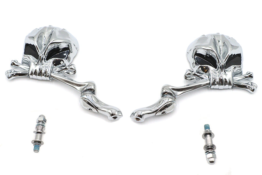Skull Mirror Set with Bone Stem