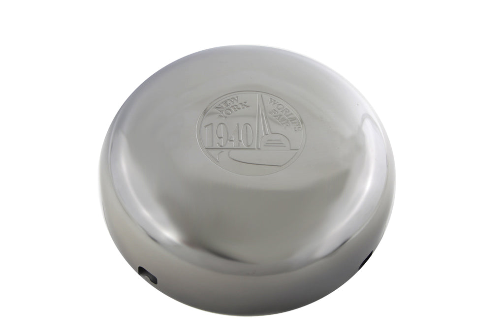 7 inch World's Fair Logo Chrome Air Cleaner Cover
