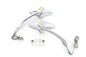 Diamond Shape Mirror Set with Billet Stems