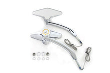 Load image into Gallery viewer, Diamond Shape Mirror Set with Billet Stems