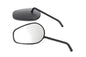 Sidewinder Mirror Set with Round Stems Black