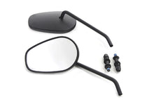Load image into Gallery viewer, Sidewinder Mirror Set with Round Stems Black