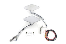 Load image into Gallery viewer, Diamond Shape Mirror Set with Billet Stems