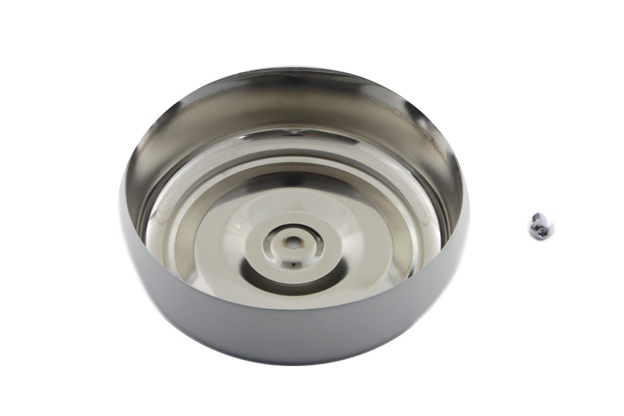 Chrome Round Bobbed Style 7 inch Air Cleaner Cover