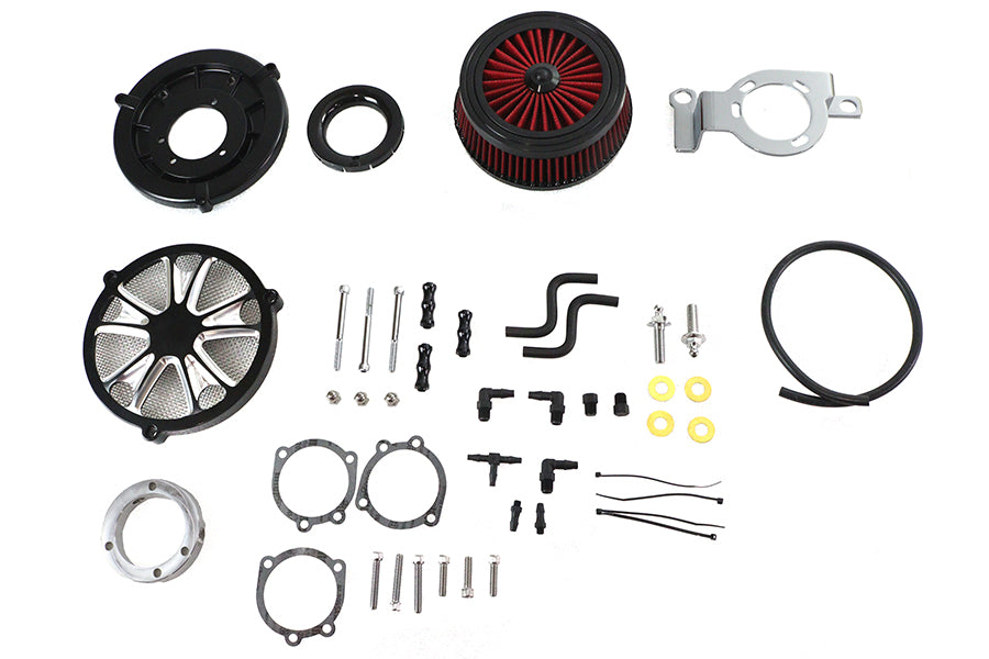 Extreme Billet Air Cleaner Kit Luxe Style Black