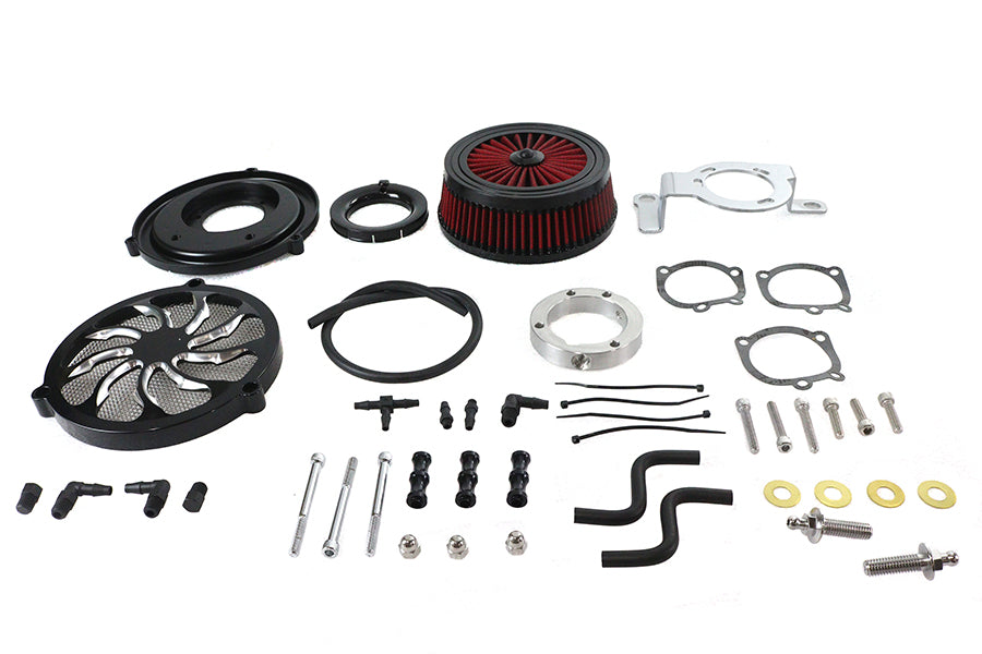 Extreme Billet Air Cleaner Kit Torque Style Black