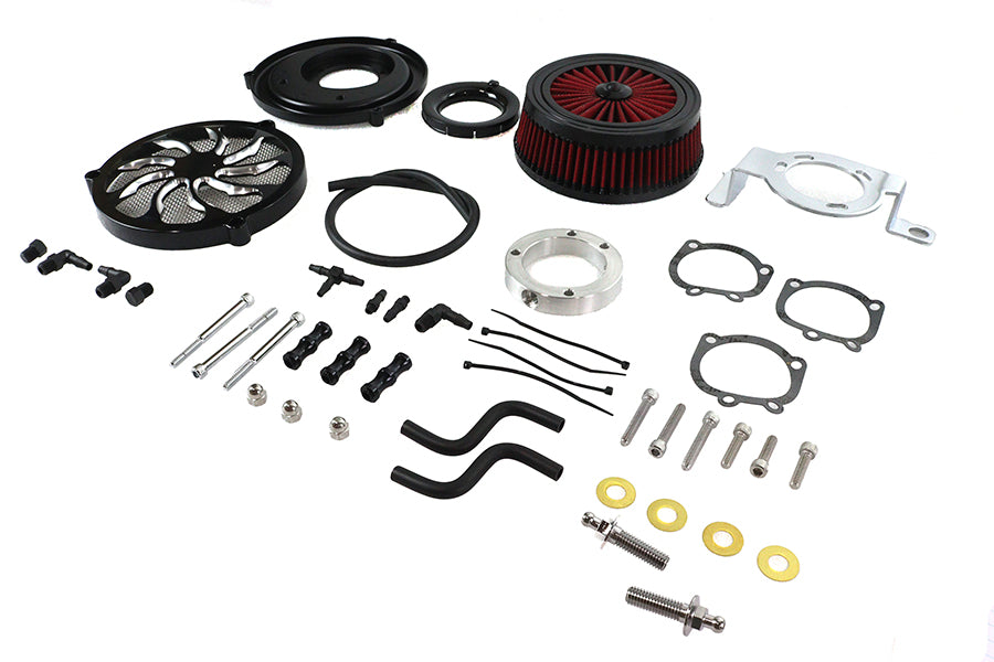 Extreme Billet Air Cleaner Kit Torque Style Black