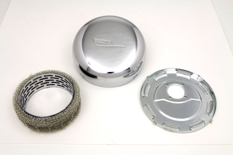 7 inch Linkert Bird J-Slot Style Air Cleaner Assembly Chrome