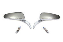 Load image into Gallery viewer, Chrome Tribal Teardrop Mirrors with Billet Stems