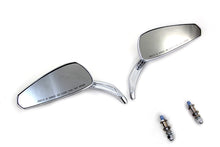 Load image into Gallery viewer, Chrome Tribal Teardrop Mirrors with Billet Stems