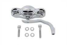 Load image into Gallery viewer, 3 Skull Mirror with Billet Worm Stem