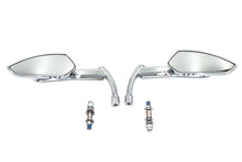 Load image into Gallery viewer, Teardrop Apache Style Mirror Set Billet Chrome