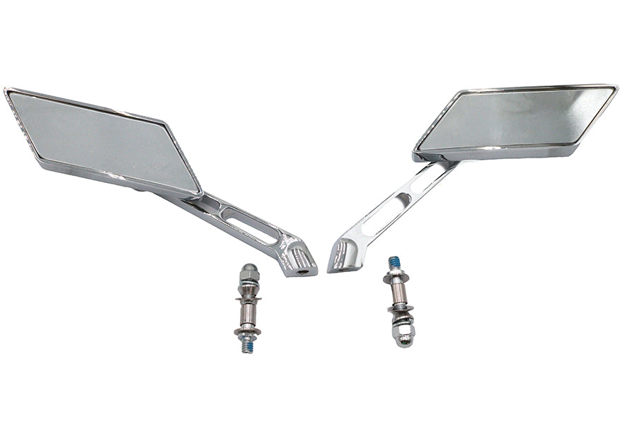 Parallelogram Mirror Set Chrome