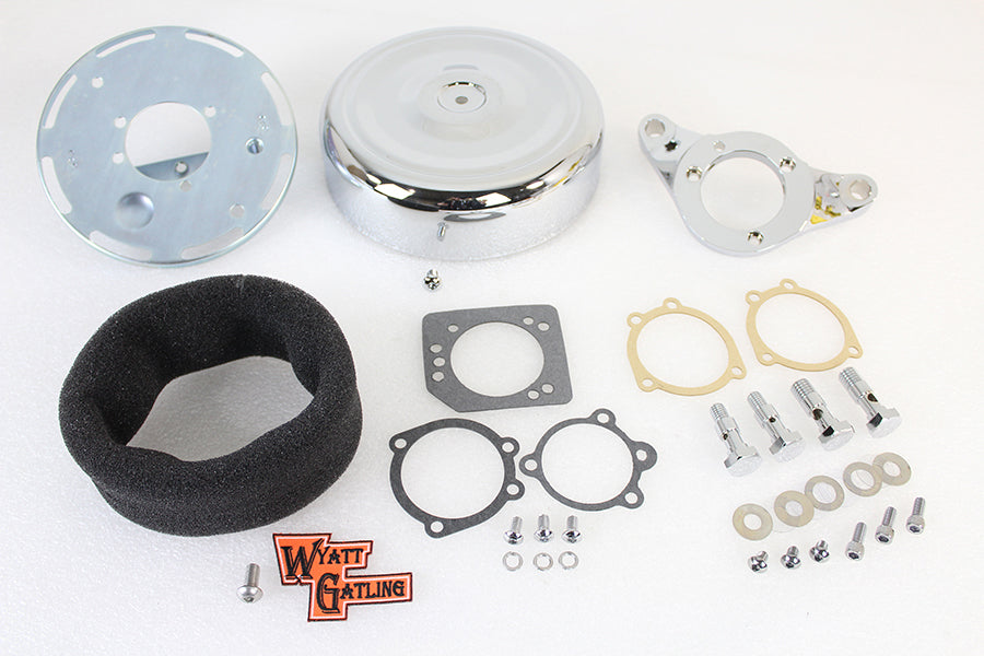 8 inch Round Air Cleaner Assembly Chrome