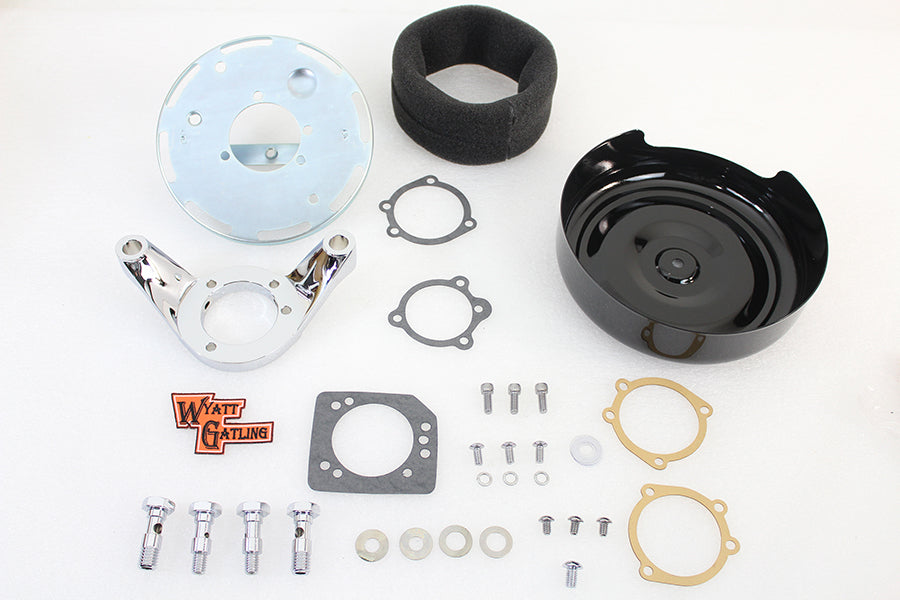 8 inch Round Air Cleaner Assembly Black
