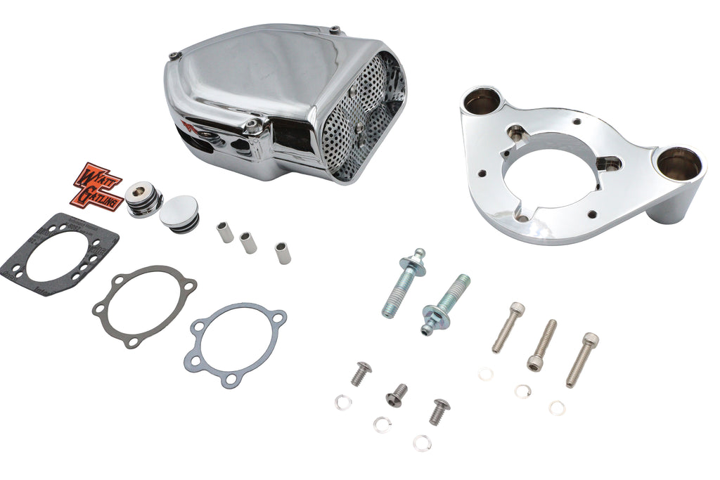 Wyatt Gatling V-Charger Air Cleaner Kit Chrome