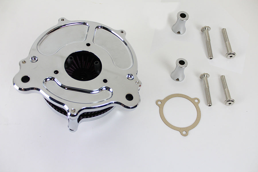 Exposed Filter Air Cleaner Kit Chrome