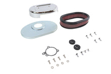 Load image into Gallery viewer, Shorty Oval Air Cleaner Kit Chrome