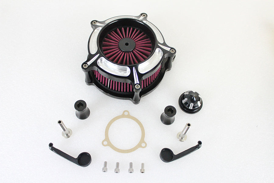 Exposed Filter Air Cleaner Kit Black