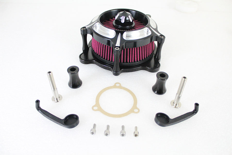 Exposed Filter Air Cleaner Kit Black
