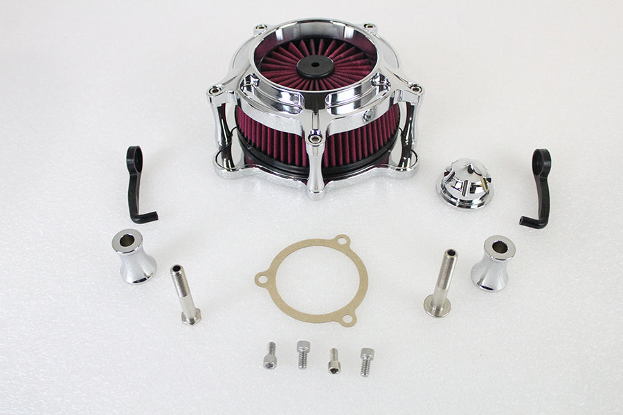 Chrome Exposed Filter Air Cleaner Kit