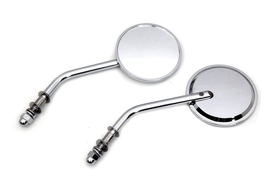 Mini Round Mirror Set Chrome