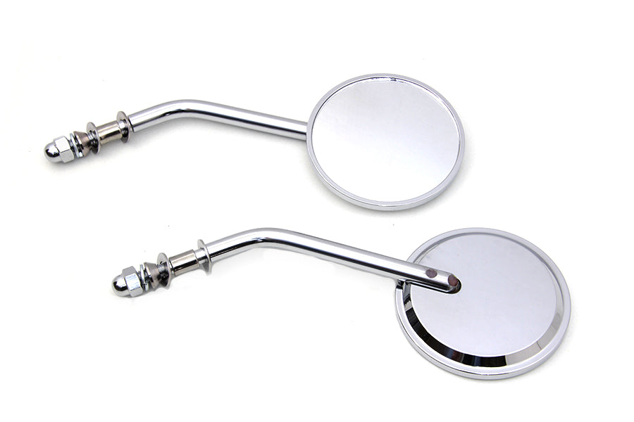 Mini Round Mirror Set Chrome