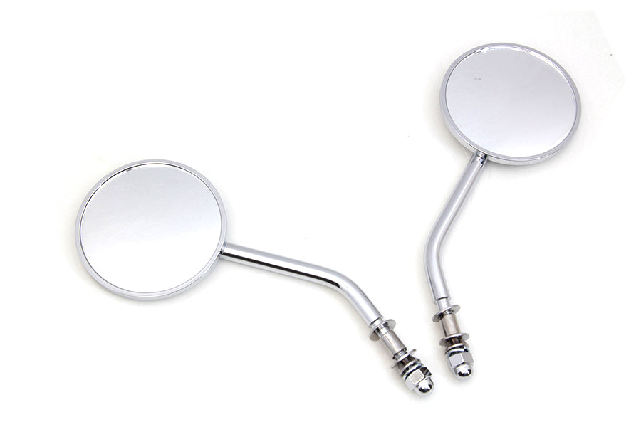 Mini Round Mirror Set Chrome