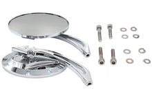 Load image into Gallery viewer, Oval Mirror Set with Billet Spear Stem