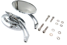 Load image into Gallery viewer, Oval Mirror Set with Billet Spear Stem