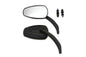 Black Teardrop Mirror Set with Billet Stems