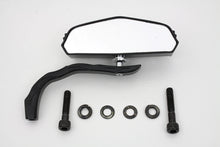 Load image into Gallery viewer, Black 5 Skull Mirror with Billet Worm Stem