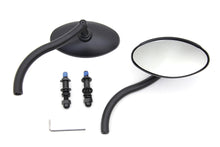 Load image into Gallery viewer, Wyatt Gatling Black Oval Mirror Set with Contour Round Stems