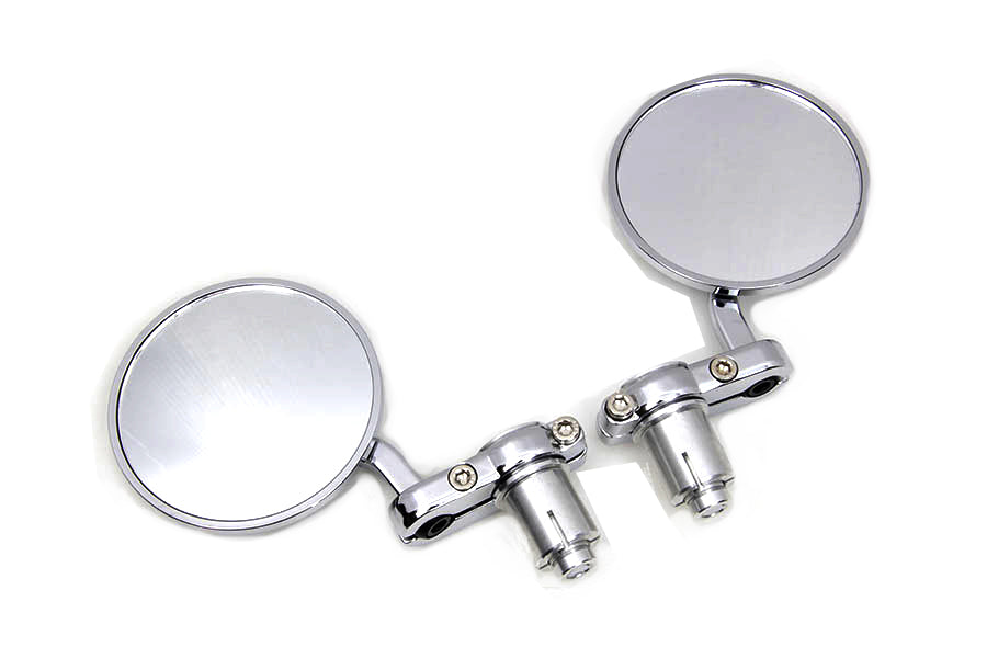 Cafe Style Mirror Set Chrome