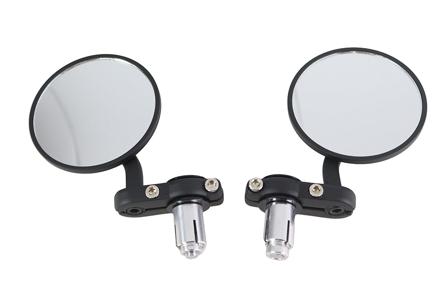 Cafe Style Mirror Set Black