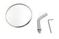 3 inch Round Mini Mirror Top Triple Tree Mount Chrome